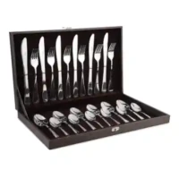 24 Piece Stainless Steel Premium Cutlery Set with Gift Box, Neo Design