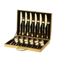 24 pcs Stainless Steel Rose Gold Cutlery