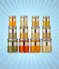 12 Pcs Durable Plastic PET Storage Jar