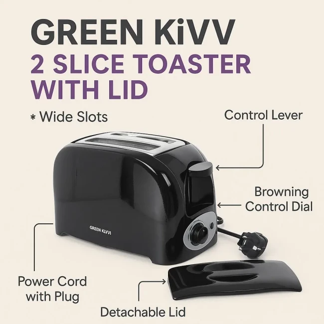 Green kivvi slice toaster Product