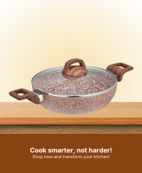 Premium Marble Coated Anti-Silver Kadai – Durable, Non-Stick & Stylish Cookware