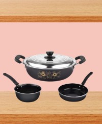 Non-Stick Coated Cookware Set (3 Pcs)