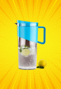 2L Unbreakable Plastic Water Jug – Transparent with Lid